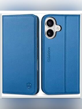 Genuine Leather Case For IPhone 17 Folio Wallet design RFID blocking 999-lb2 -1